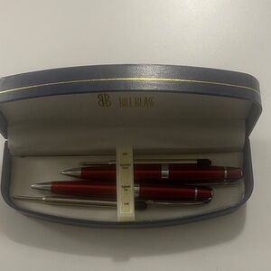 Bill Blass Red and Silver Writing Set